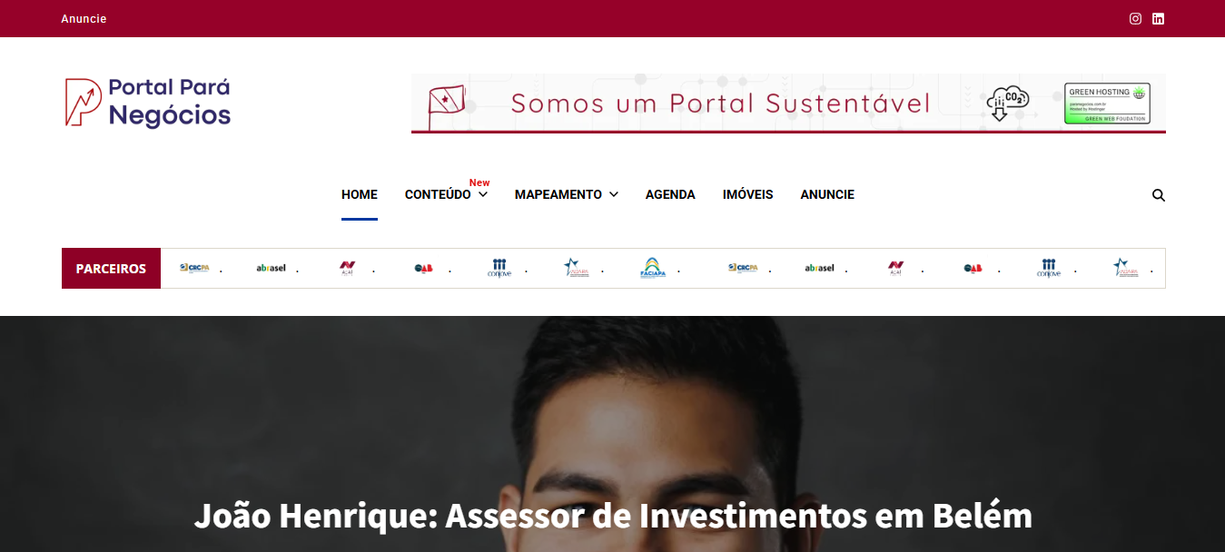 Site sustentável desenvolvido pela web aplicações